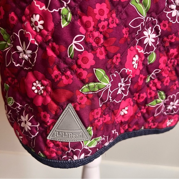 L.L. Bean Girls Floral Quilted Jacket - Picture 3 of 6
